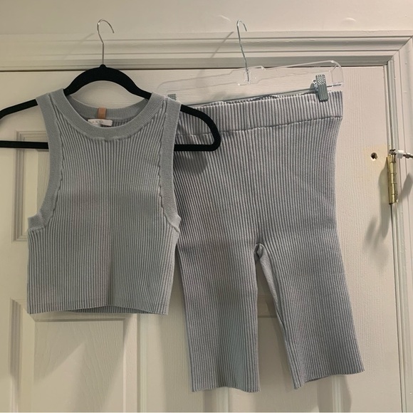 NWOT LUNYA Cozy Cotton Silk Ribbed Bike Short and Tank Top - Picture 11 of 14